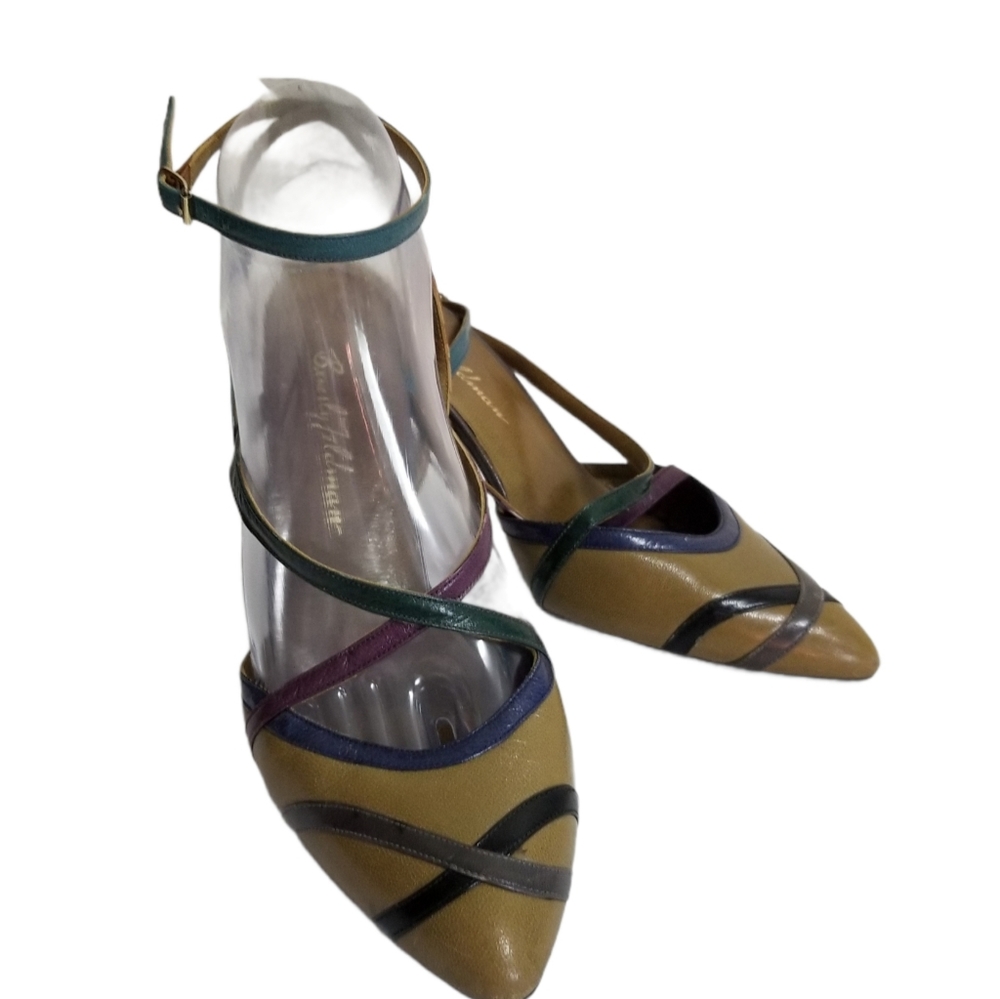 Beverly Feldman ankle strap Heels sz 7.5